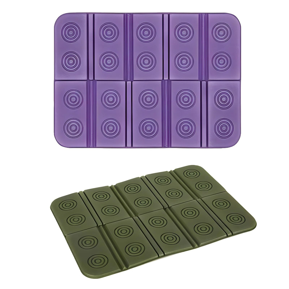 2 Pcs Folding Waterproof Foam Camping Mat Seat Cushion I56521