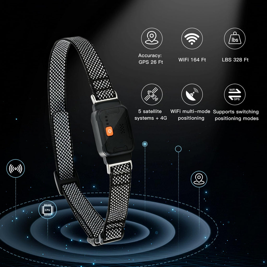 GPS Dog Collar & Pet Tracker Black T559