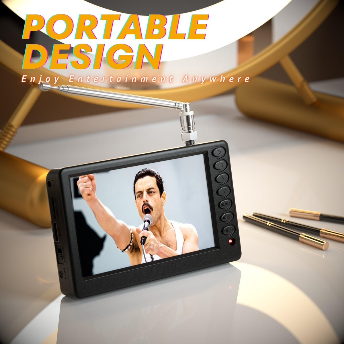 5 Inch Portable Mini TV with Remote E52018
