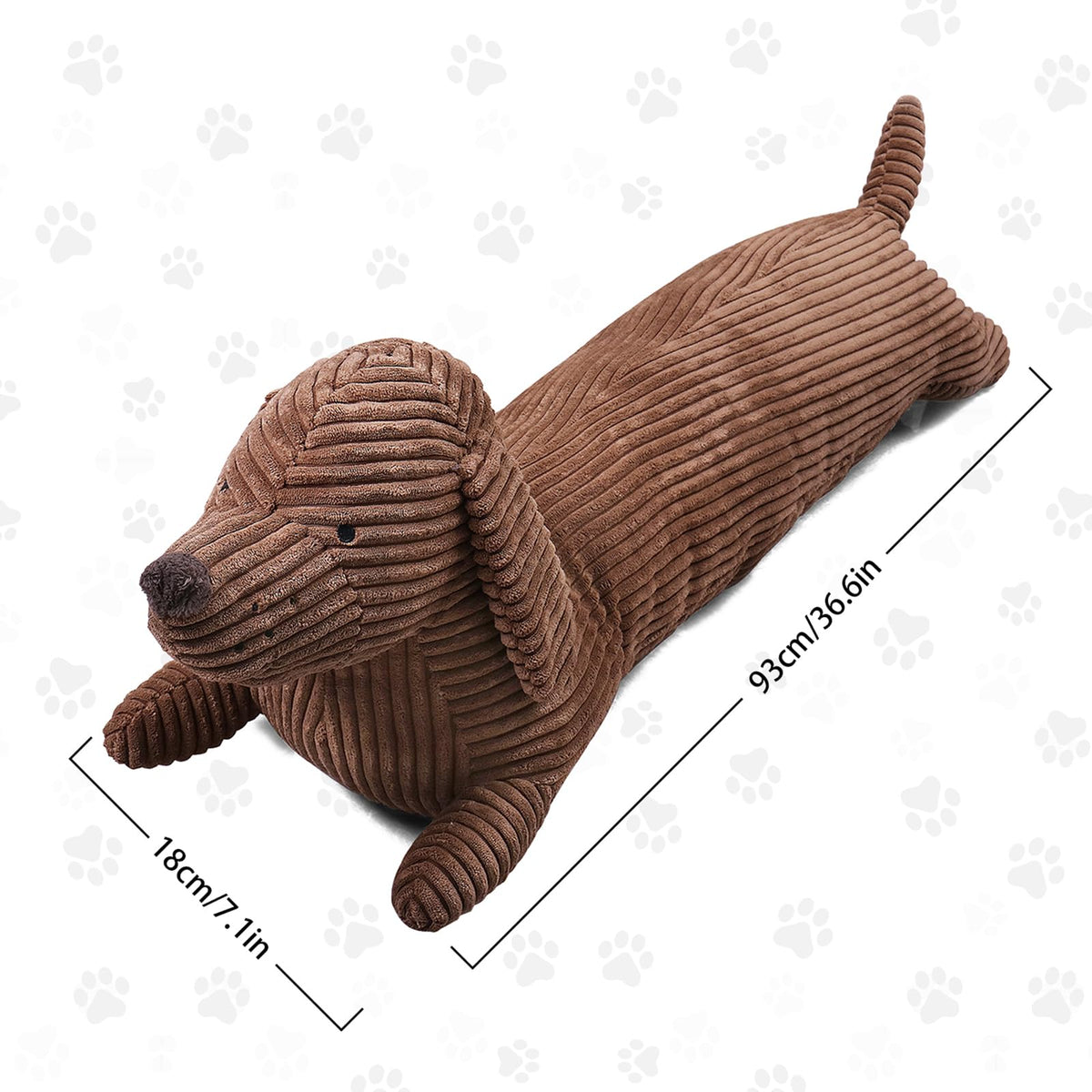 36" Dachshund Dog Stuffed Animal Plush Body Pillow R2957