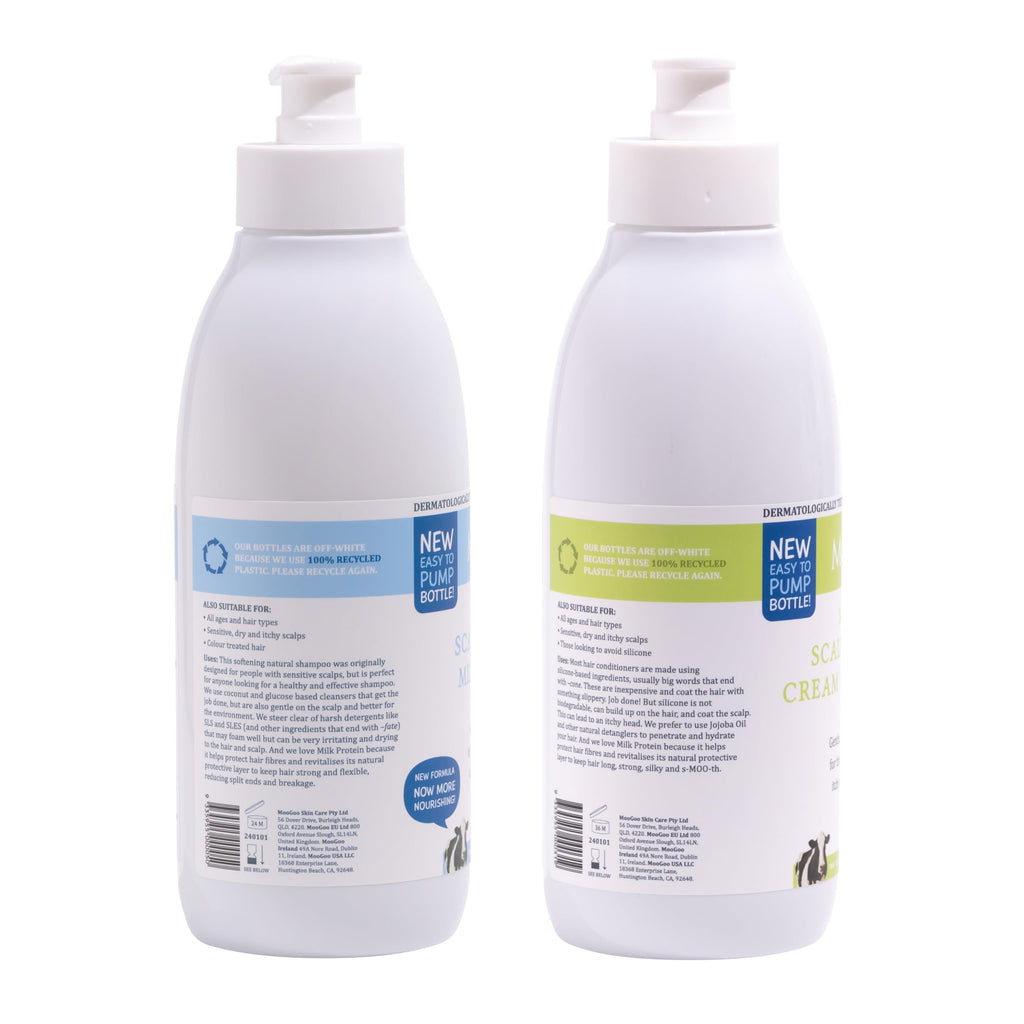 Natural Milk Shampoo & Cream Conditioner Pack - Sulphate-Free, Silicone-Free, Paraben-Free - 2x 16.9 fl oz P394004