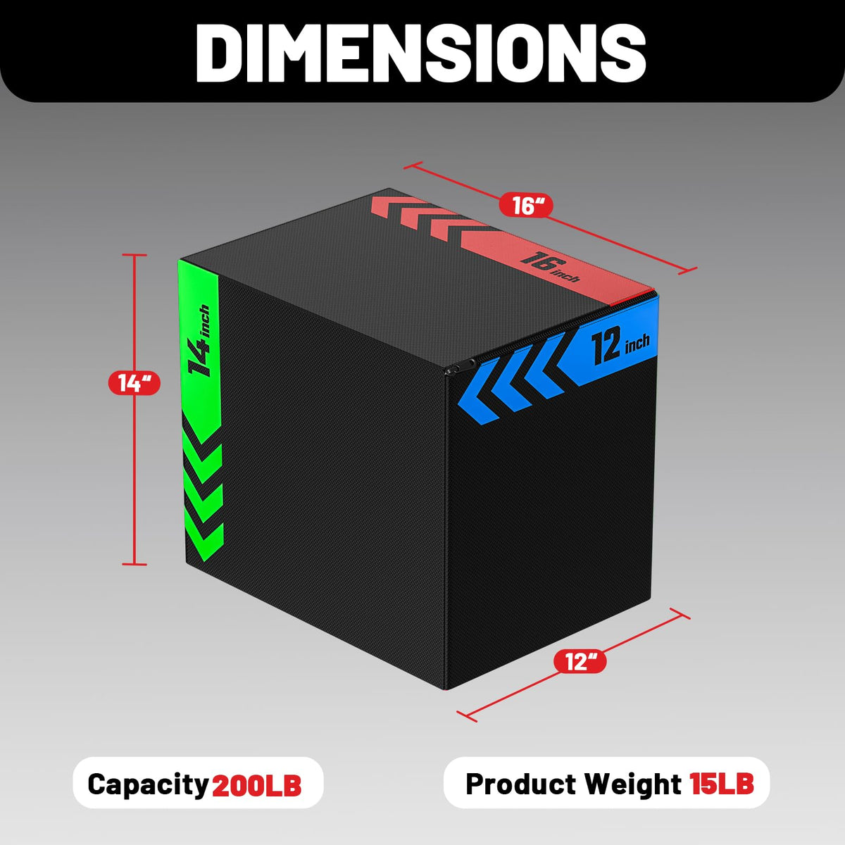 3-in-1 Anti-Slip High-Density Foam Jump Box T35288