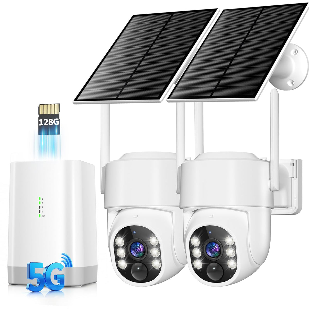 Wireless Outdoor Security Cameras 4MP Solar Powered 360°PTZ O780