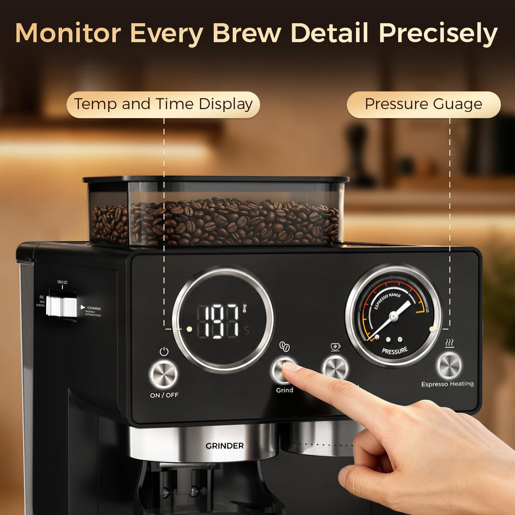 20Bar Espresso Machine with Conical Burr Grinder O371174