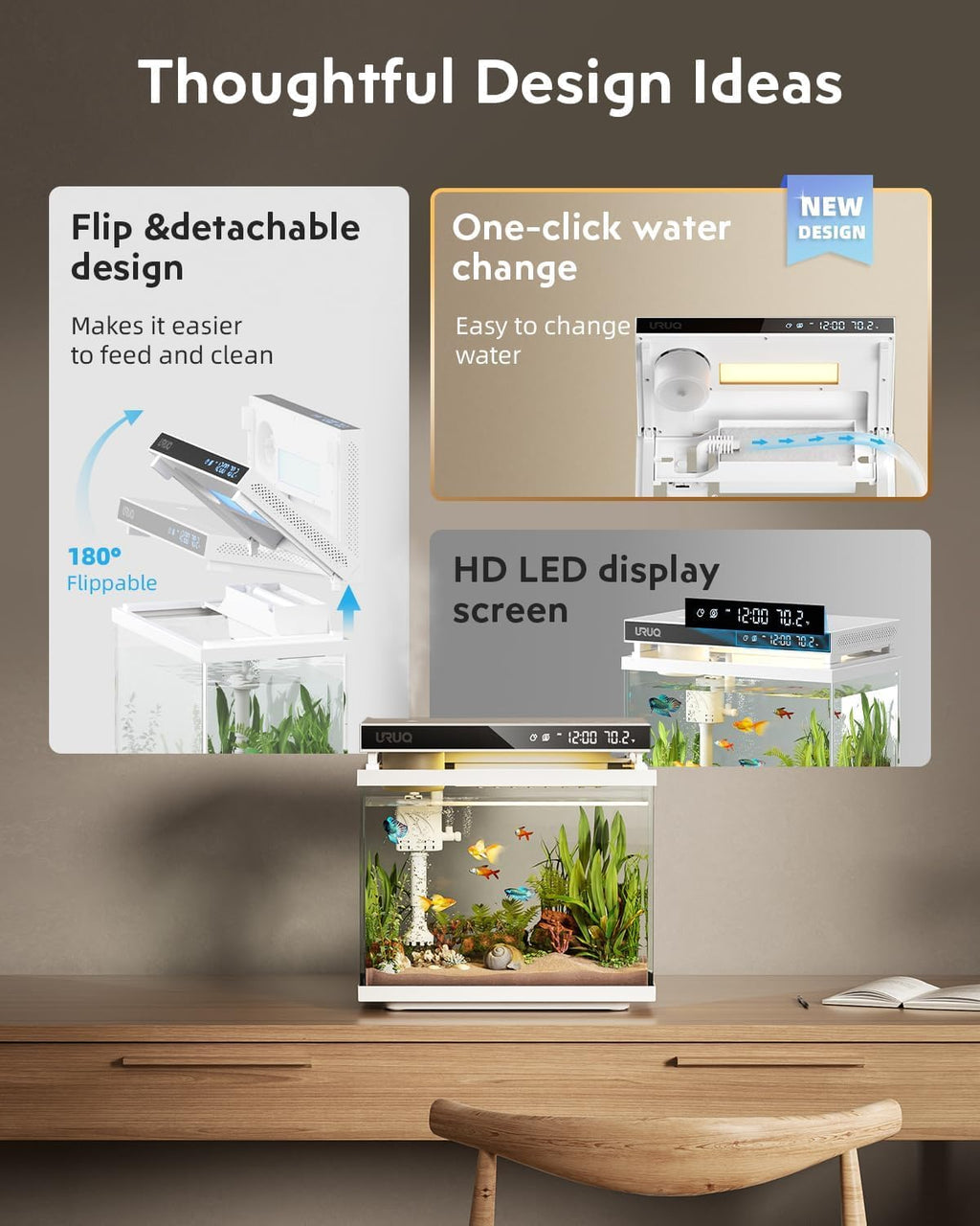 White 2 Gal UHD Glass Aquarium Kit P37226