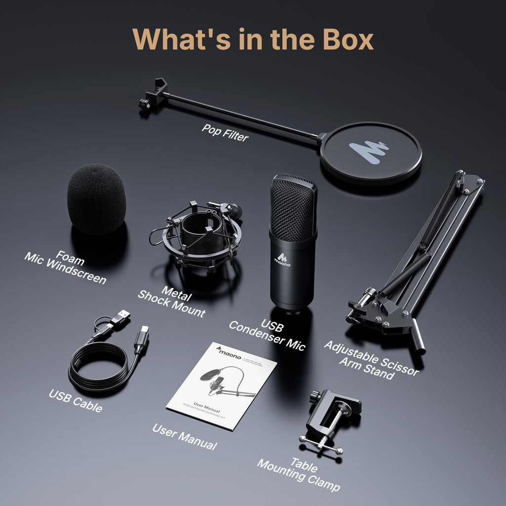USB Microphone 192kHz/24Bit Condenser Mic Kit A281781