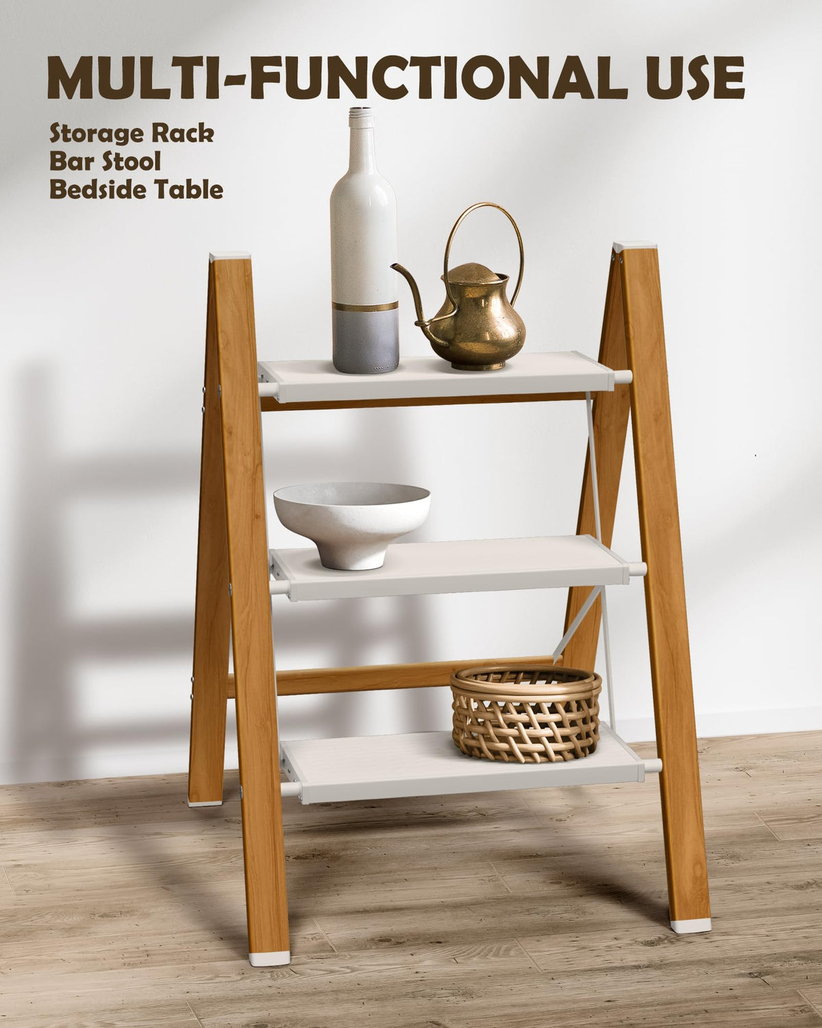 3 Step Stool with Anti-Slip Wide Pedal Z964488
