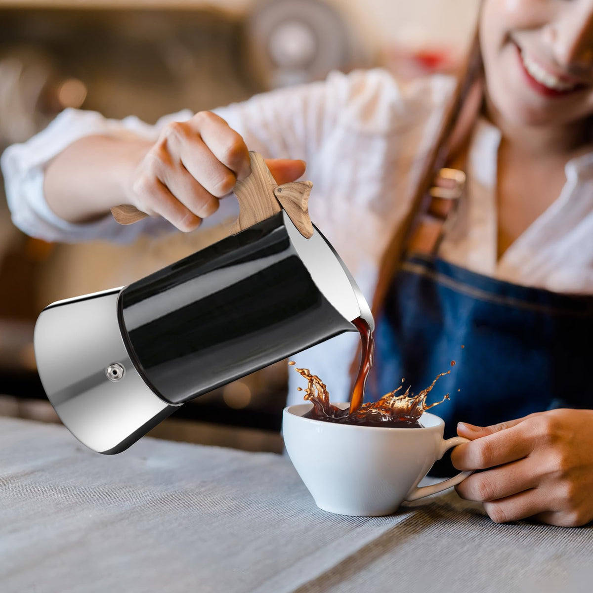 12 Cup 304 Stainless Steel Moka Pot O692
