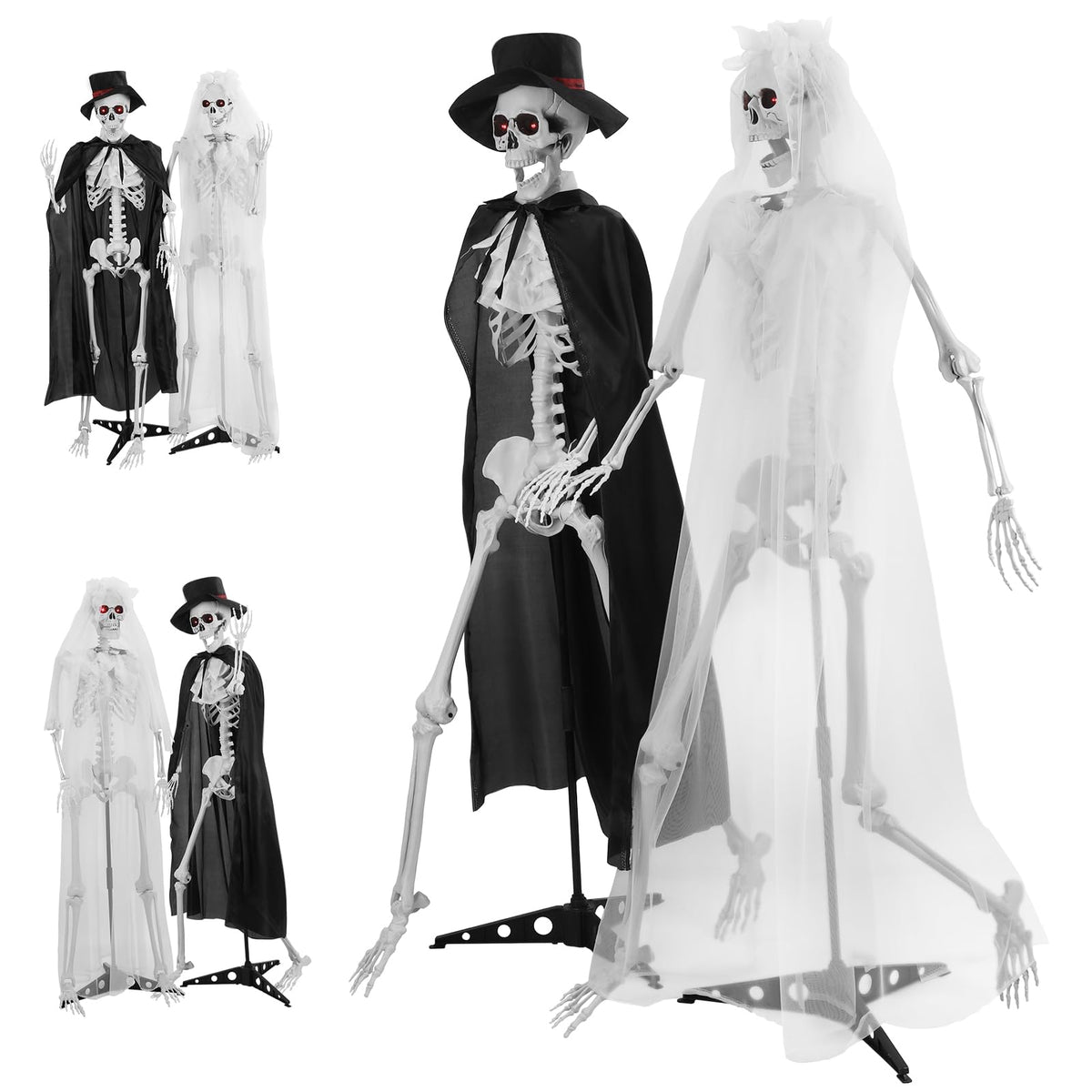 Halloween Skeleton Decor, 5.4 ft Posable I86989