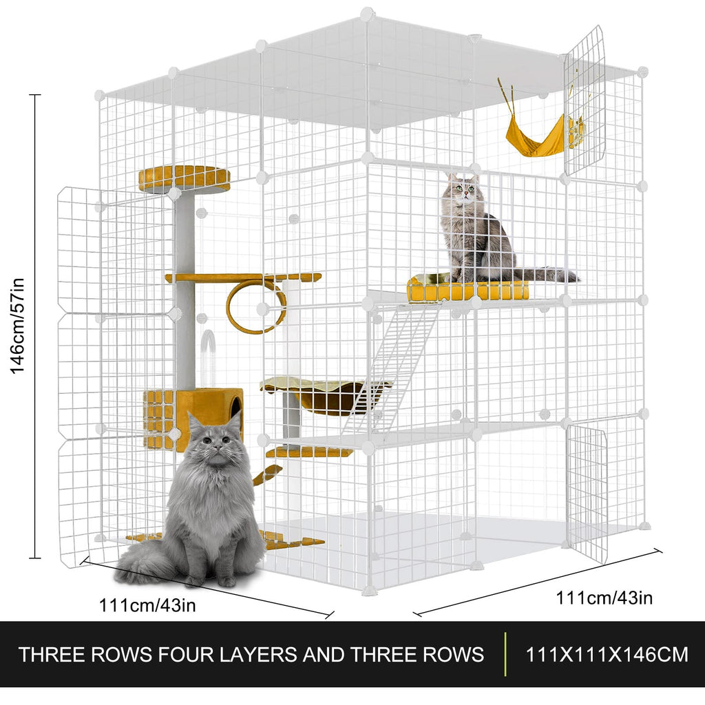Large Cat Cage Detachable Metal Wire Playpen B626648