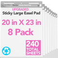 Sticky Easel Pads, 20 x 23 inch, 30 Sheets/Pad, 8 Pads F3806