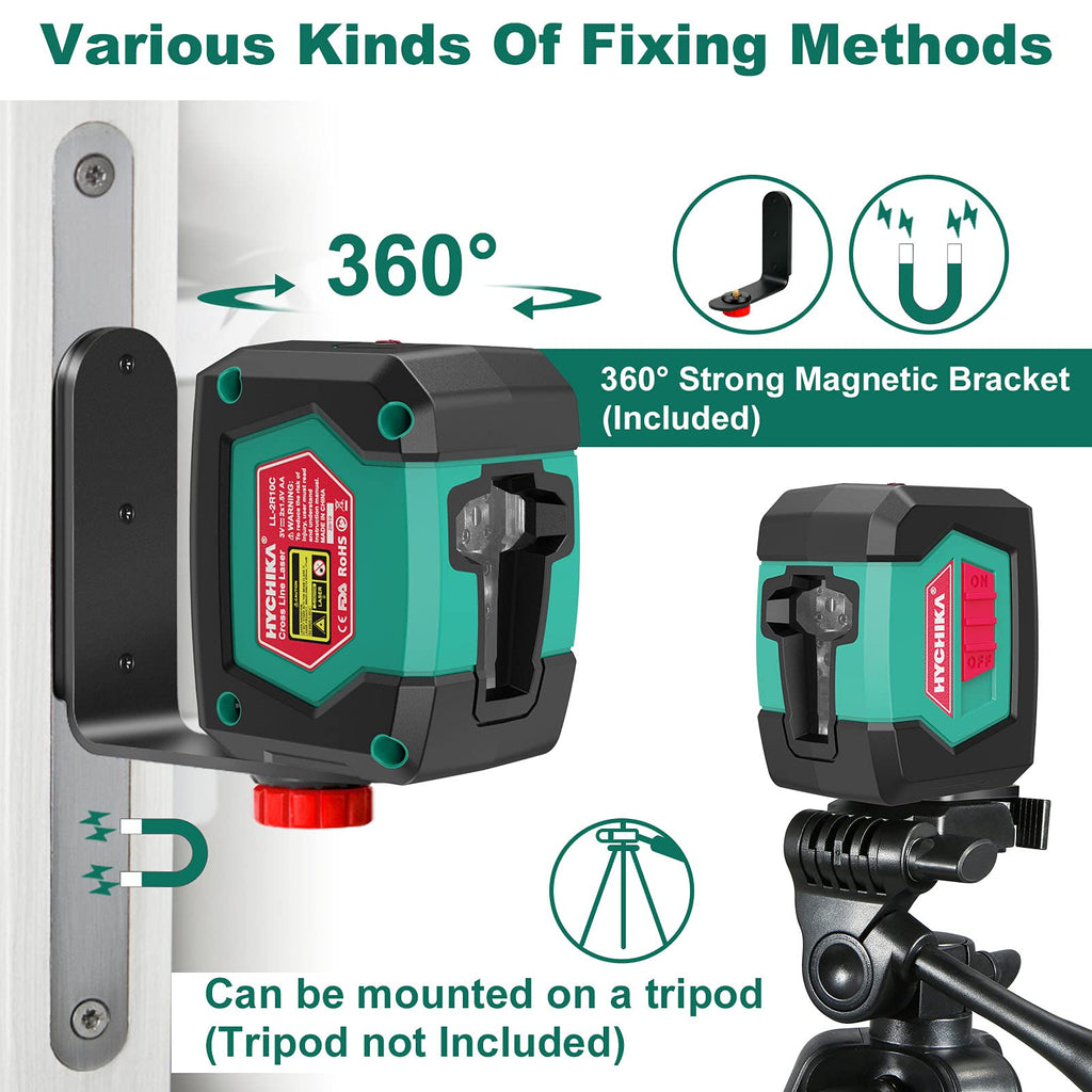 Self-Leveling Cross Line Laser Level with Magnetic Bracket D280