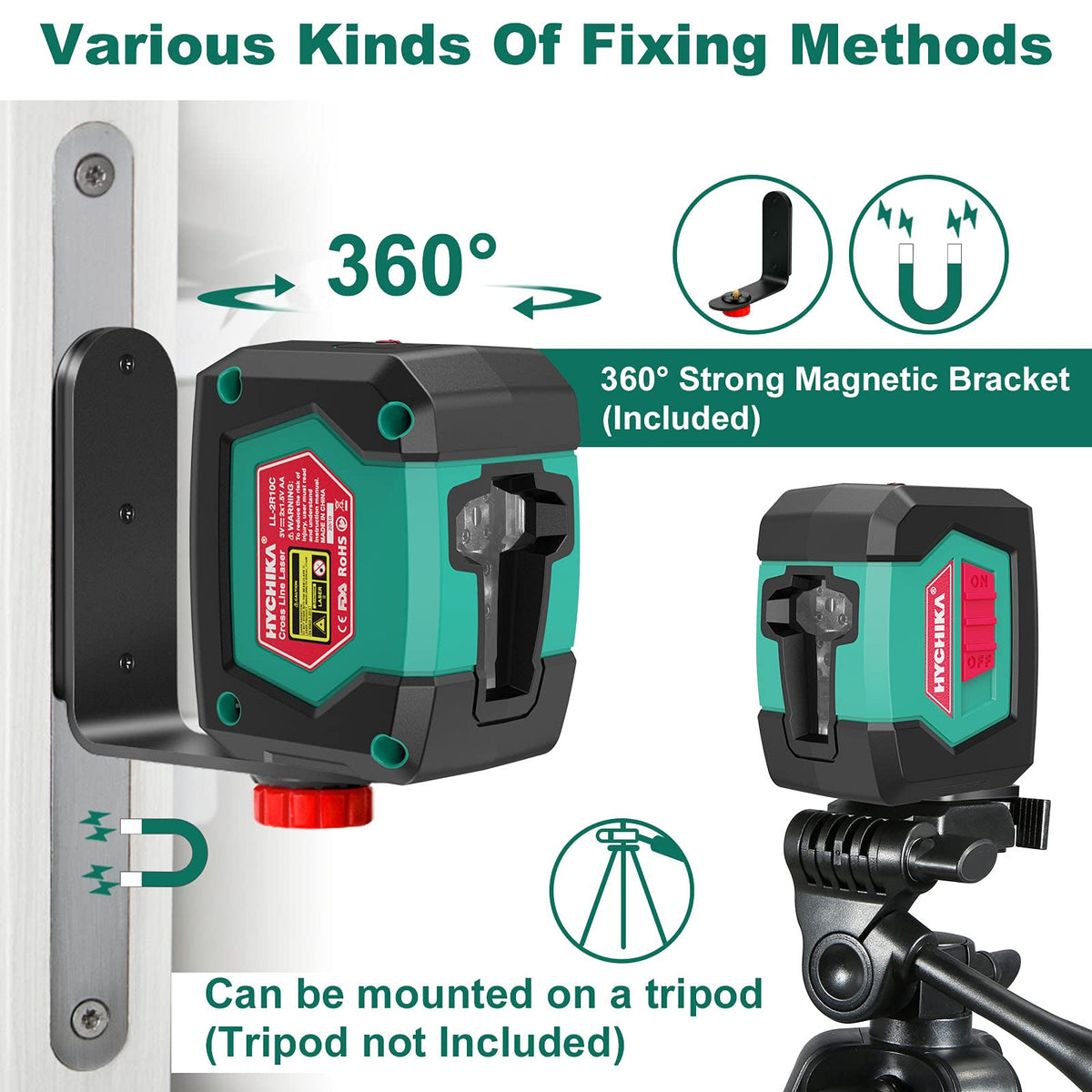 Self-Leveling Cross Line Laser Level with Magnetic Bracket D280