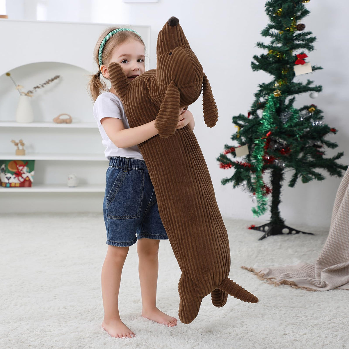 36" Dachshund Dog Stuffed Animal Plush Body Pillow R2957