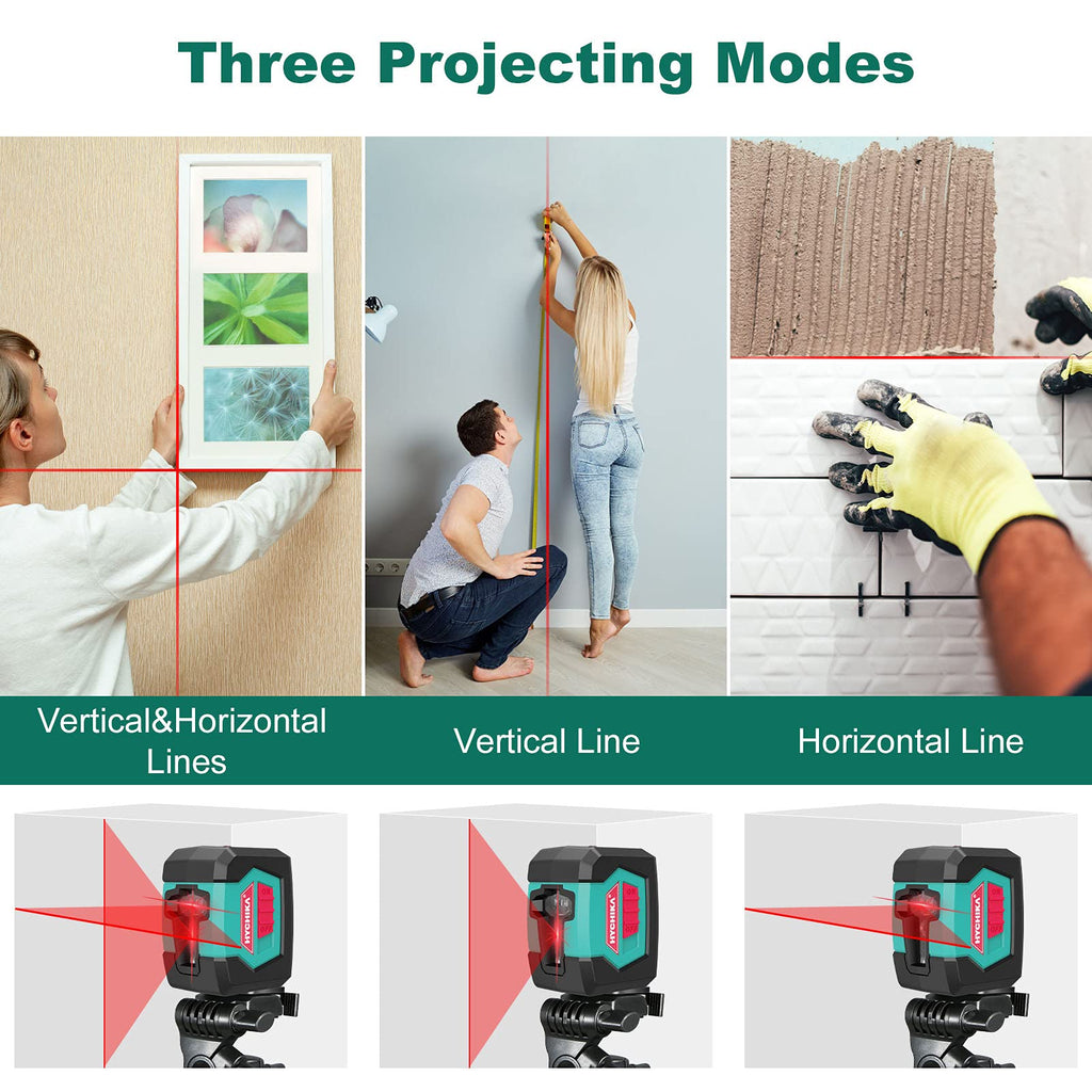 Self-Leveling Cross Line Laser Level with Magnetic Bracket D280