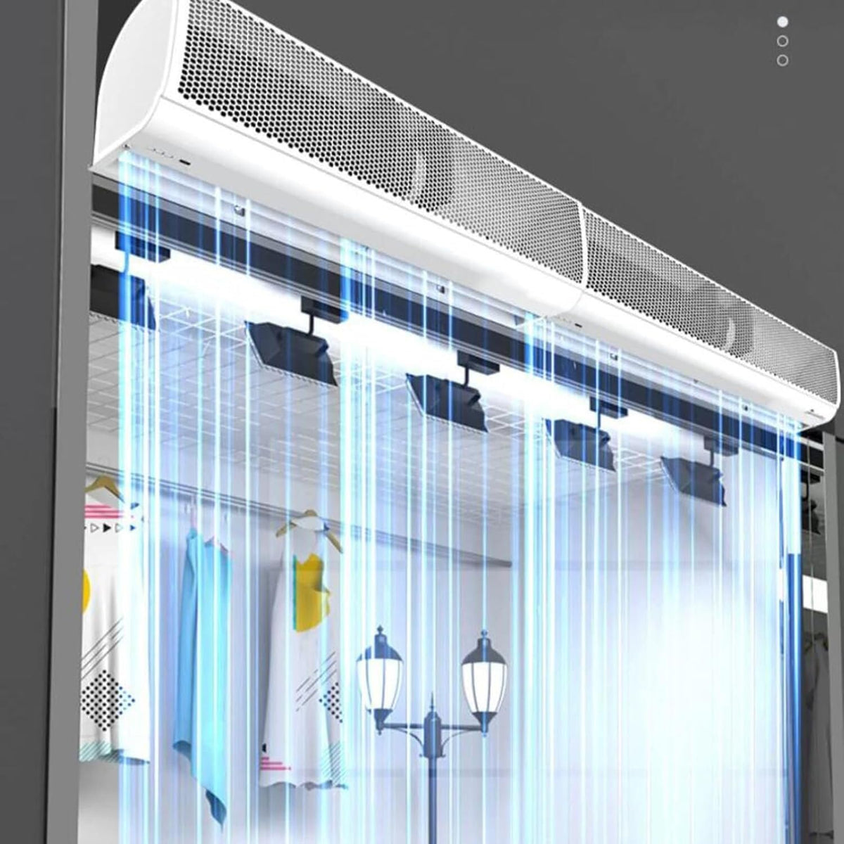 Wall-Mounted 2 Speed Air Curtain J989