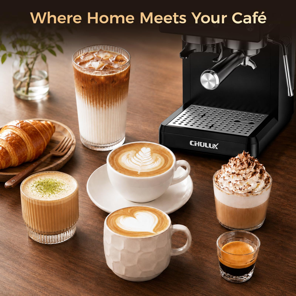 20Bar Espresso Machine with Conical Burr Grinder O371174