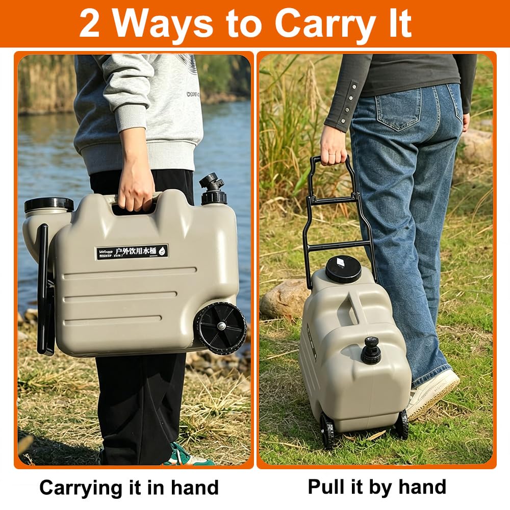 7.4 Gallon Water Container with Tap and Wheels X234