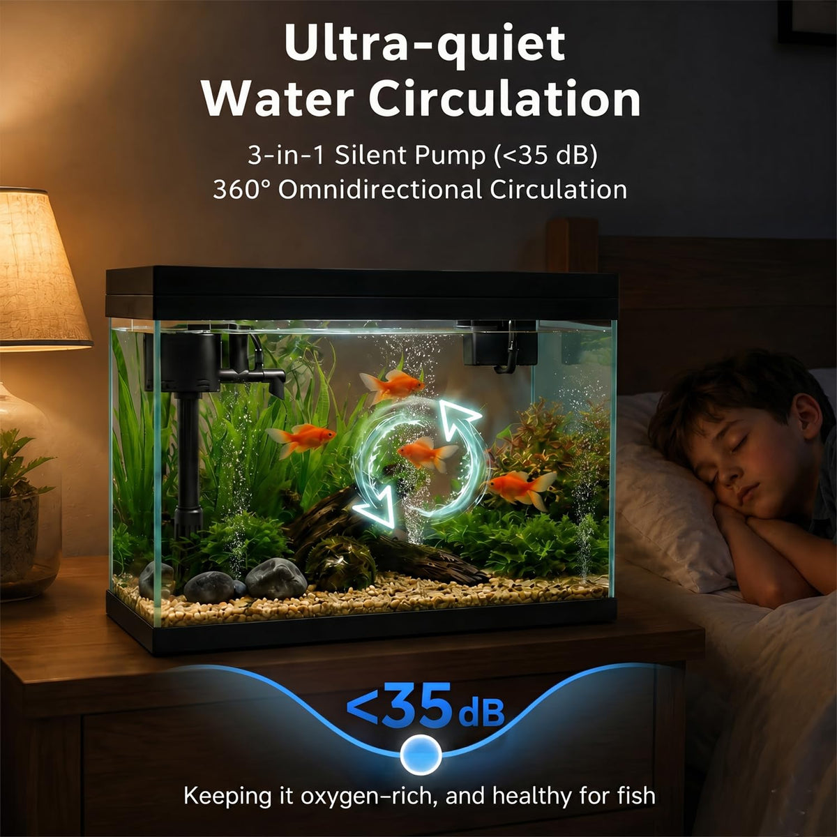 2.4 Gallon Desktop Betta Fish Tank Starter Kit V9861