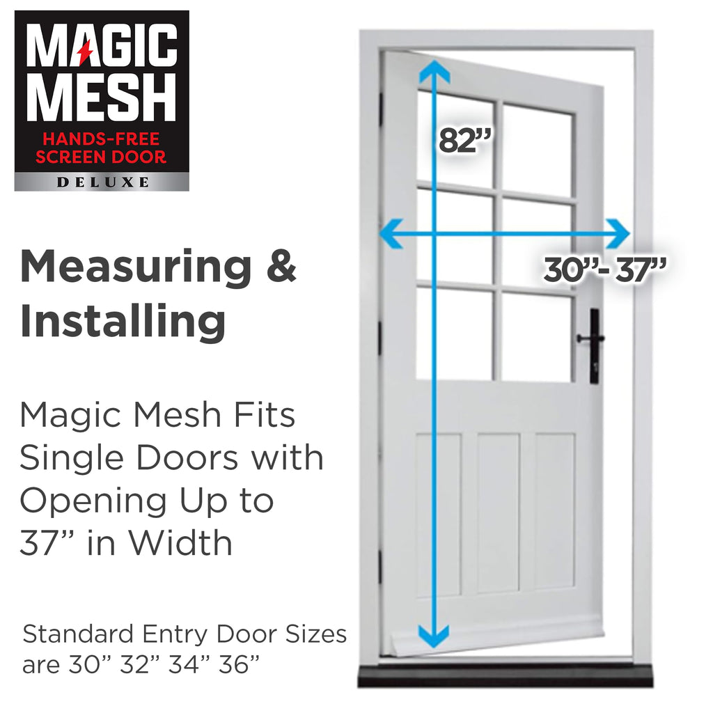 Black Magnetic Screen Door 39" x 83" P7664
