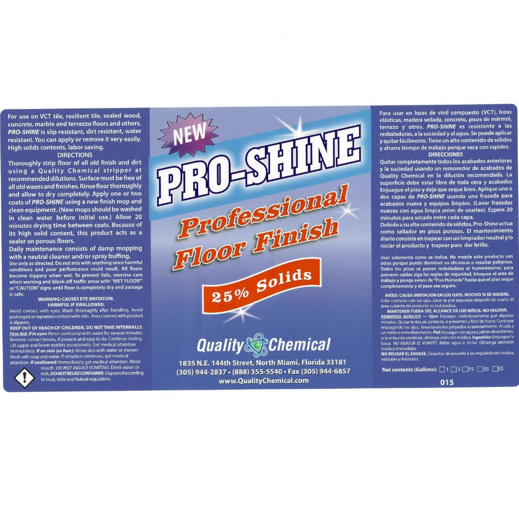 High Shine Floor Finish Wax 640 oz A771097