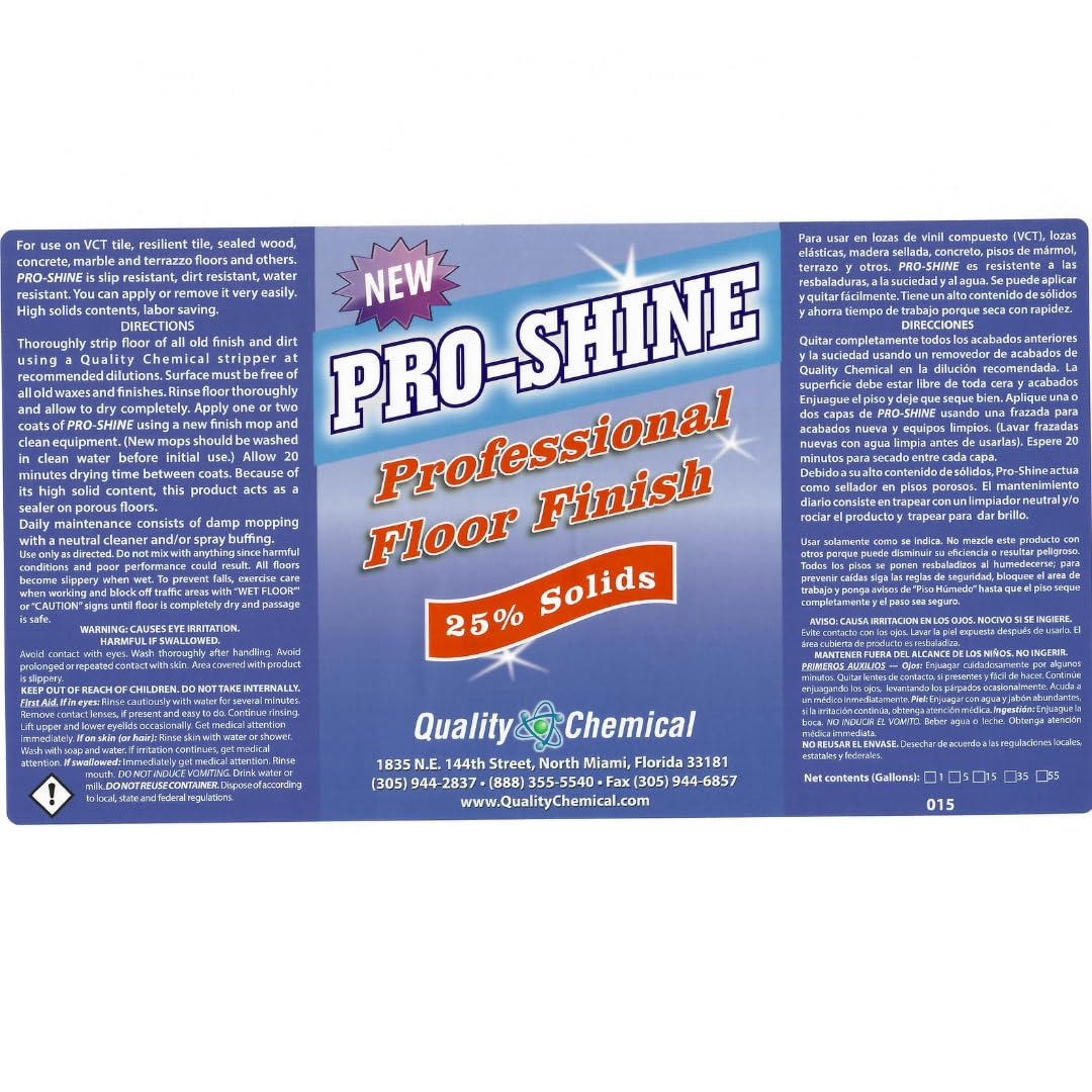 High Shine Floor Finish Wax 640 oz A771097