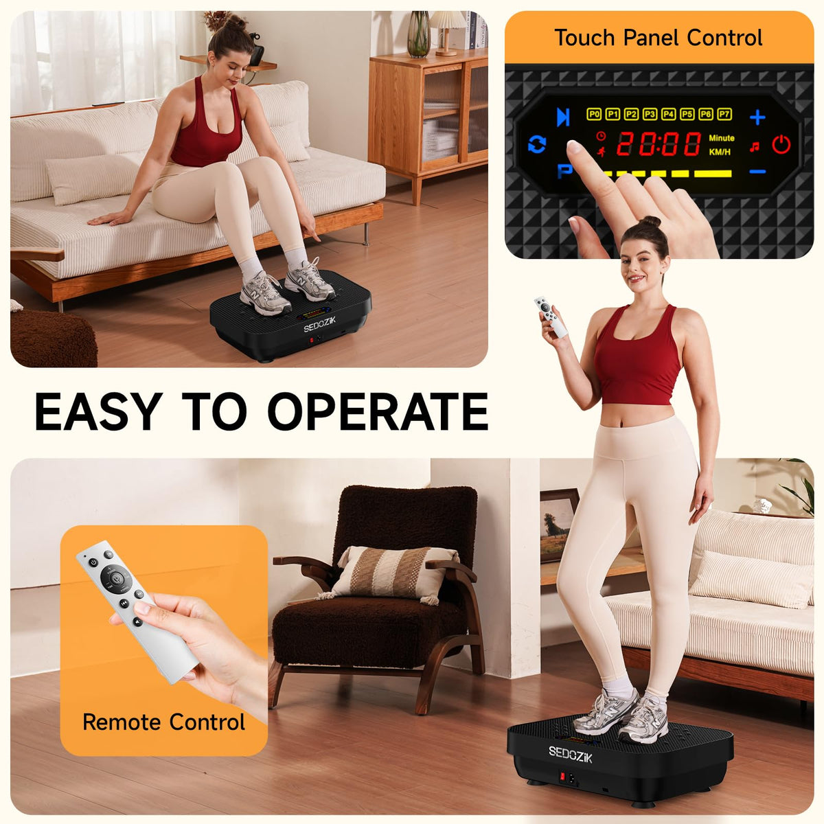 Black Vibration Plate with Bands M548900