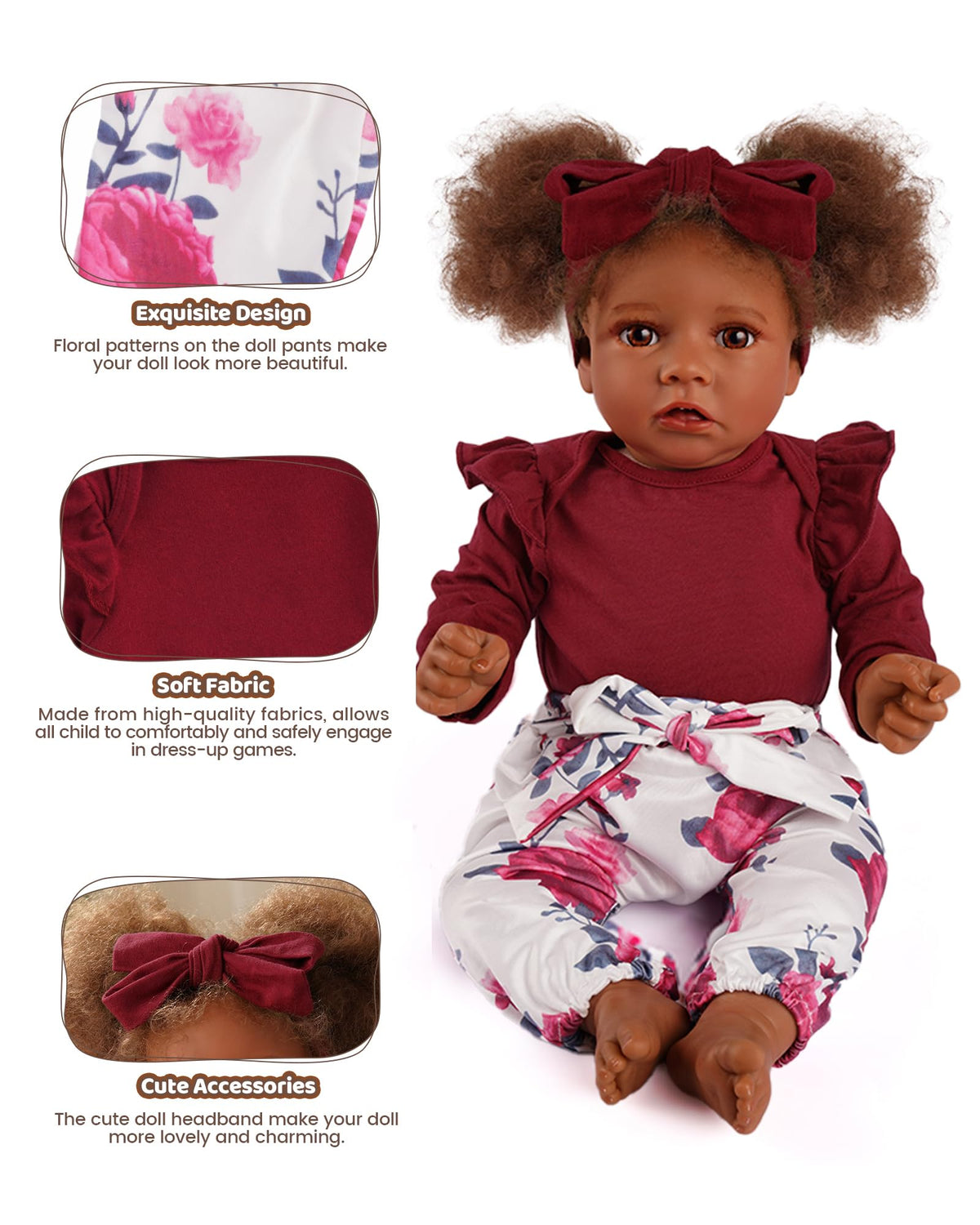 3 Pcs Baby Doll Clothes for 17-22 Inch Dolls V72660