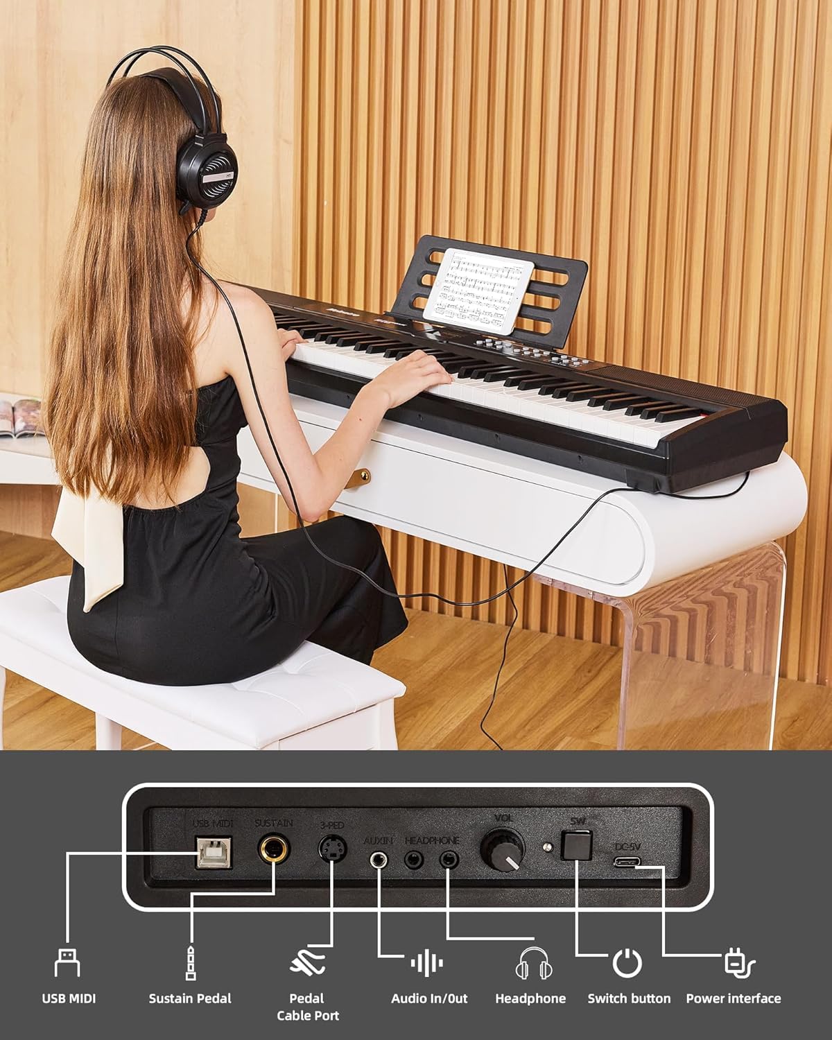 88-Key Digital Piano P6586