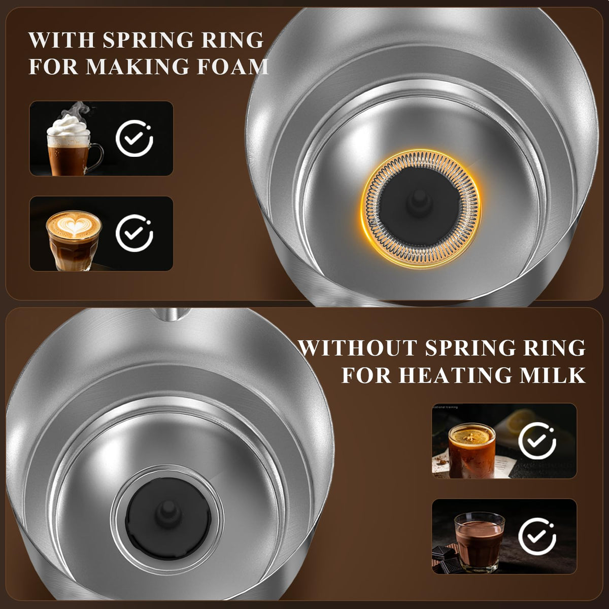 4-in-1 Electric Milk Frother and Steamer with Stainless Steel Jug E25673