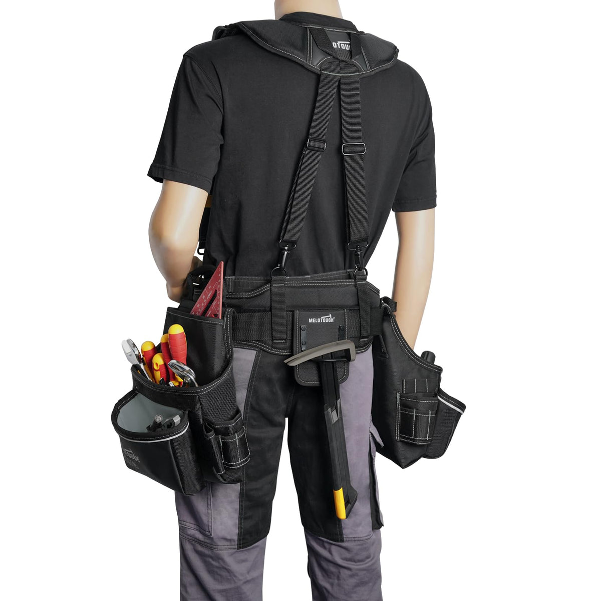 Tool Belt with Suspenders 32 Pockets 34"-48" Waist S206