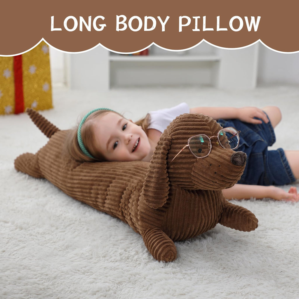36" Dachshund Dog Stuffed Animal Plush Body Pillow R2957
