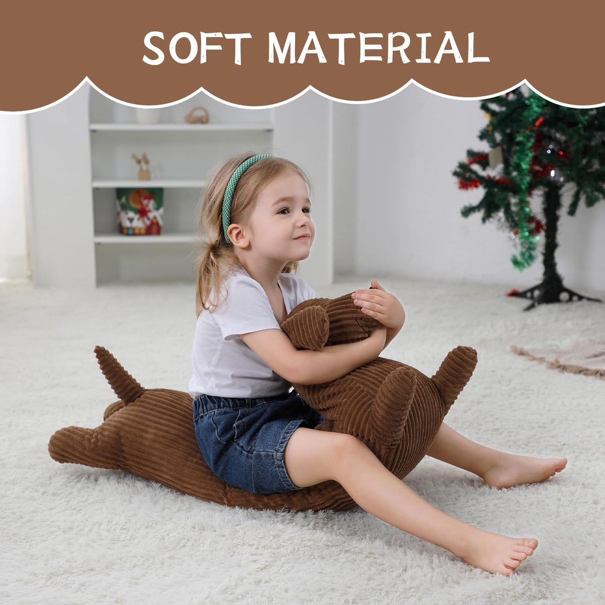 36" Dachshund Dog Stuffed Animal Plush Body Pillow R2957