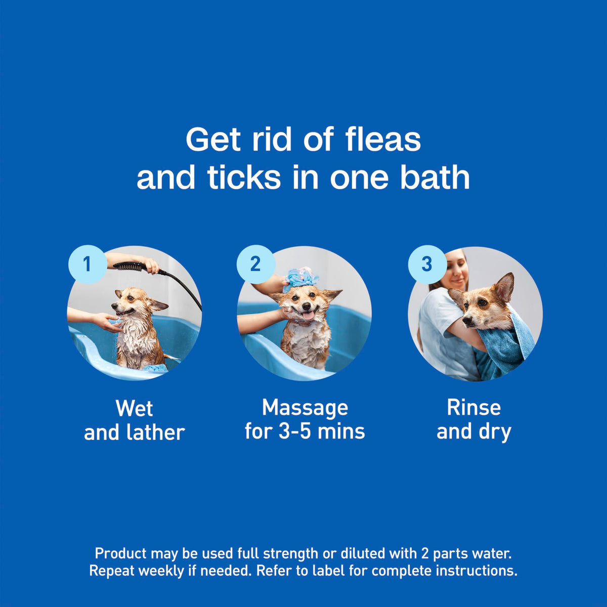 Flea & Tick Shampoo for Dogs 24 Ounces H2994