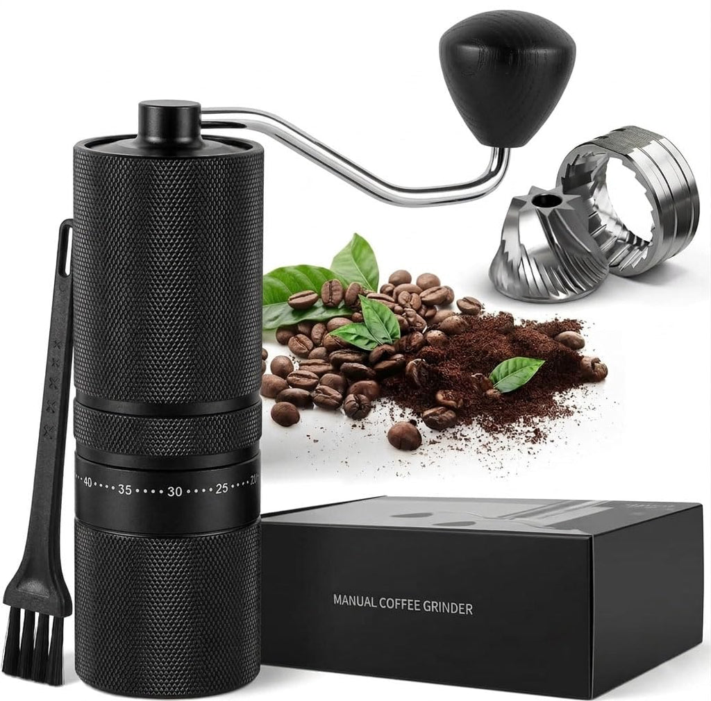 Manual Coffee Grinder with 60 Adjustable Settings, 28g Capacity, Stainless Steel Conical Burr D7298