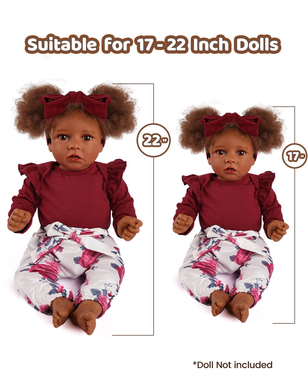 3 Pcs Baby Doll Clothes for 17-22 Inch Dolls V72660