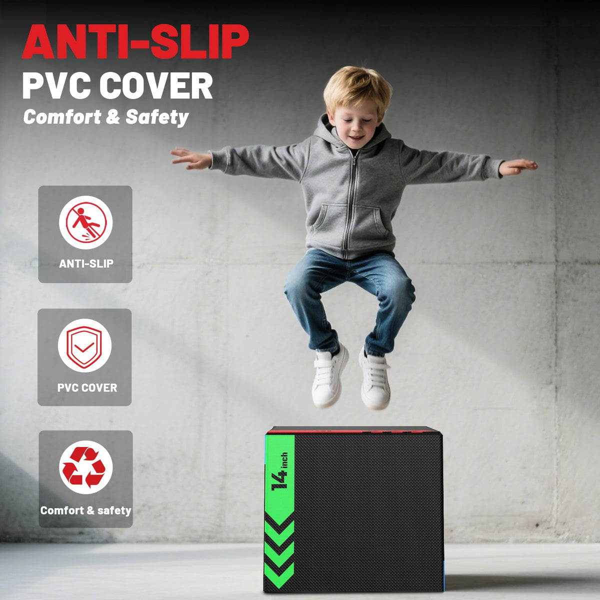 3-in-1 Anti-Slip High-Density Foam Jump Box T35288