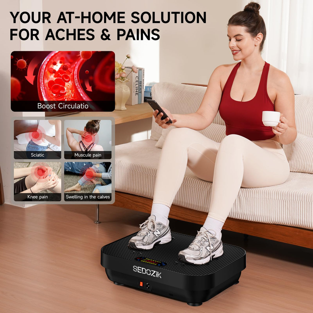 Black Vibration Plate with Bands M548900