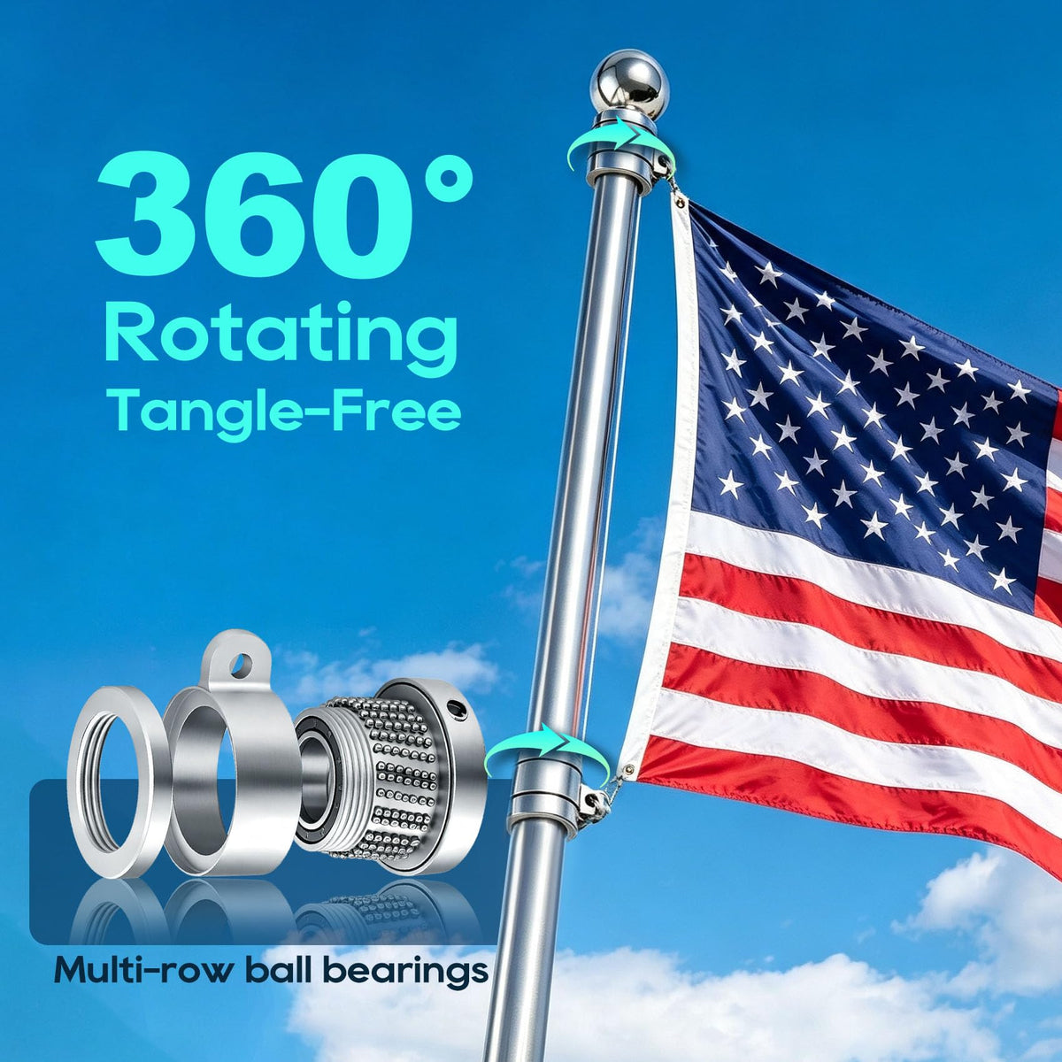 5FT One-Piece Flagpole 2-Pack R188