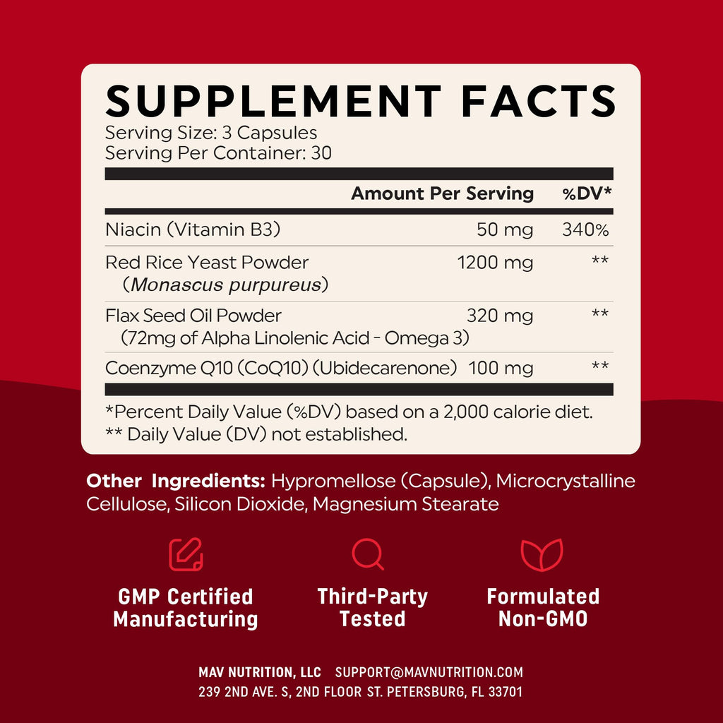 Red Yeast Rice with CoQ10 + Omega 3 1200mg L140190