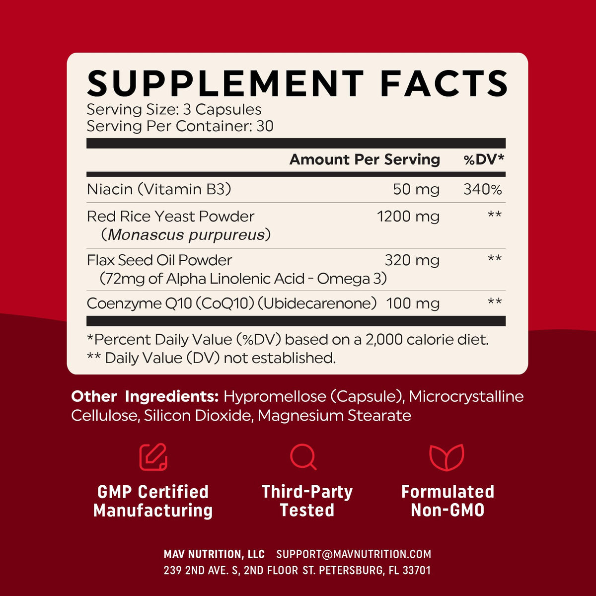 Red Yeast Rice with CoQ10 + Omega 3 1200mg L140190