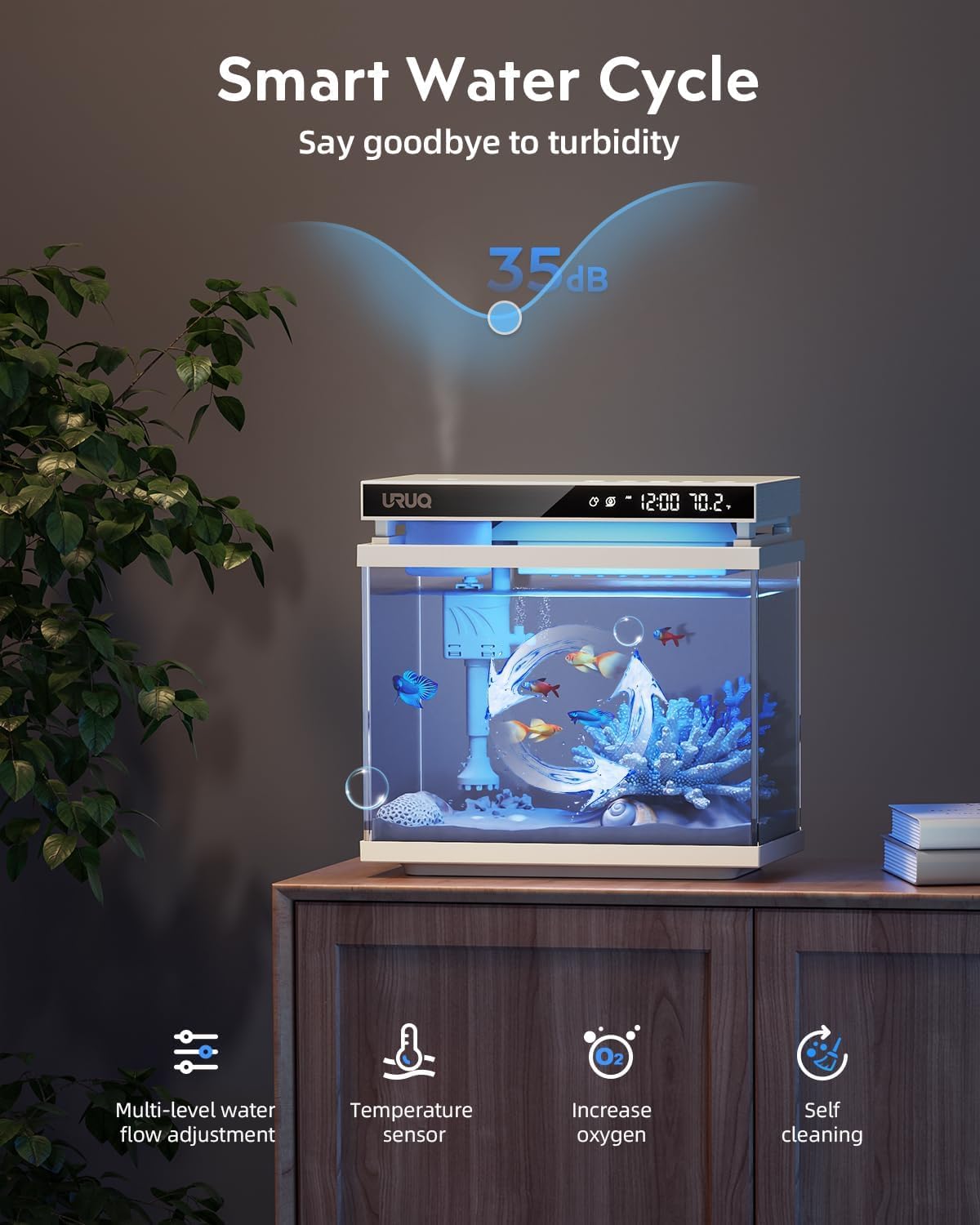 White 2 Gal UHD Glass Aquarium Kit P37226