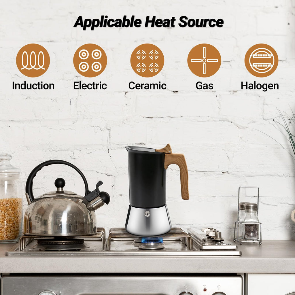 12 Cup 304 Stainless Steel Moka Pot O692