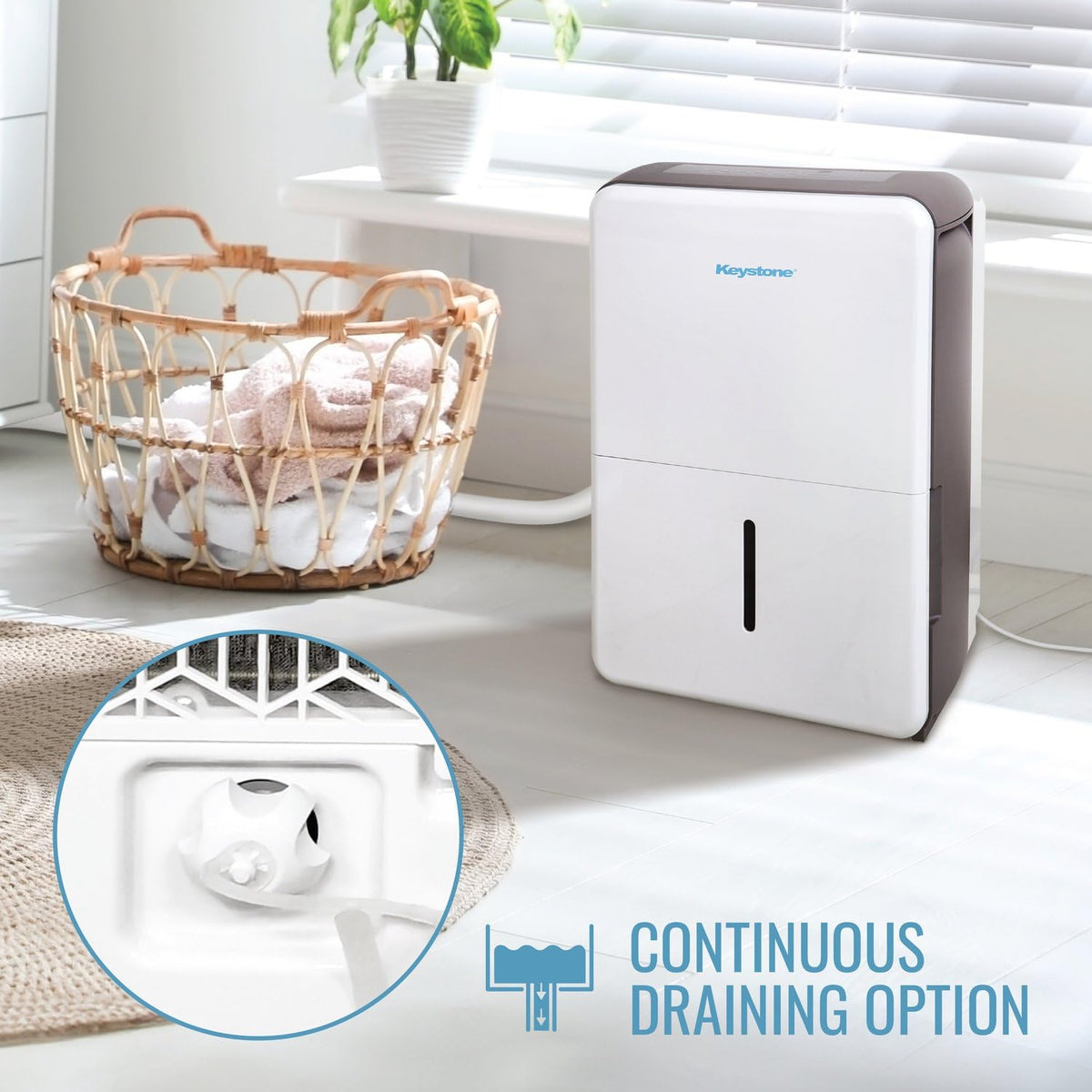 50-Pint Portable Dehumidifier with Auto-Shutoff and Timer B18035
