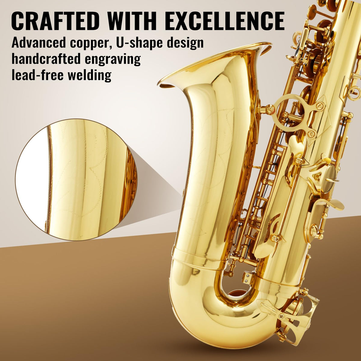 Alto Saxophone E Flat Starter Kit Gold A476