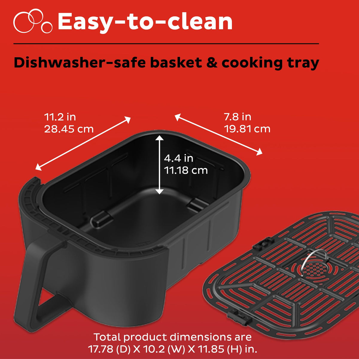 6QT Nonstick Dishwasher-Safe Air Fryer B9406