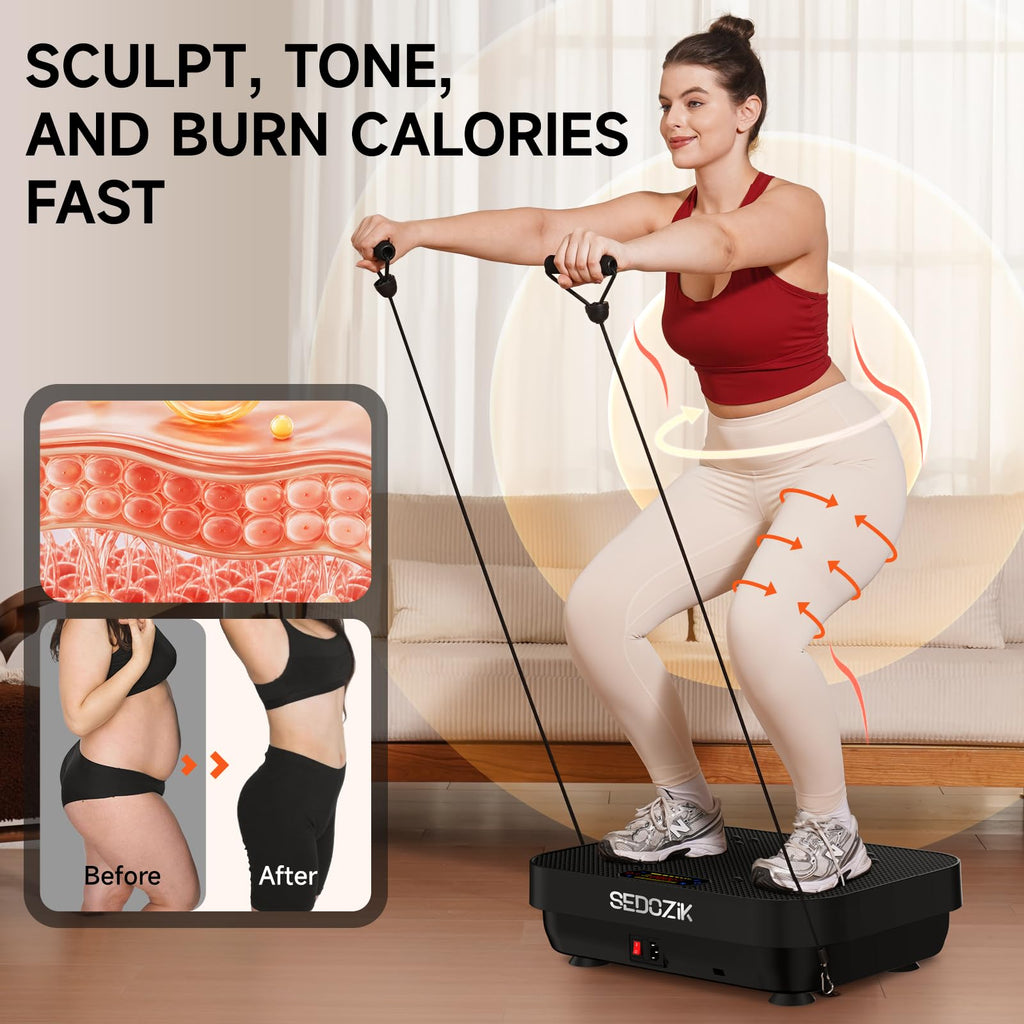 Black Vibration Plate with Bands M548900