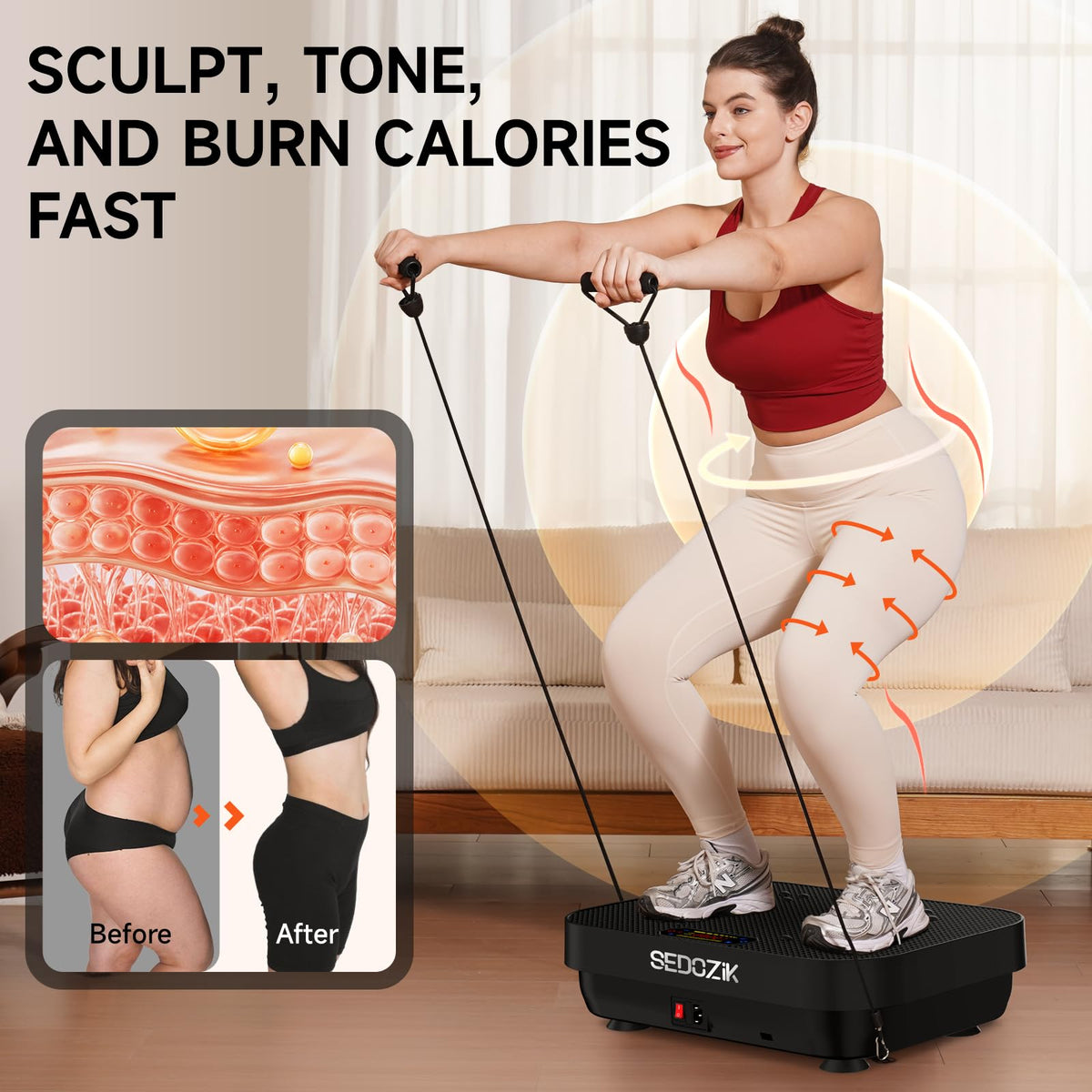 Black Vibration Plate with Bands M548900