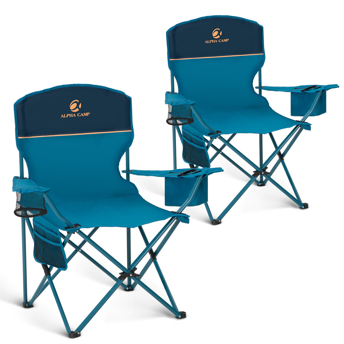 2 Pack Portable Camping Chair Blue L827