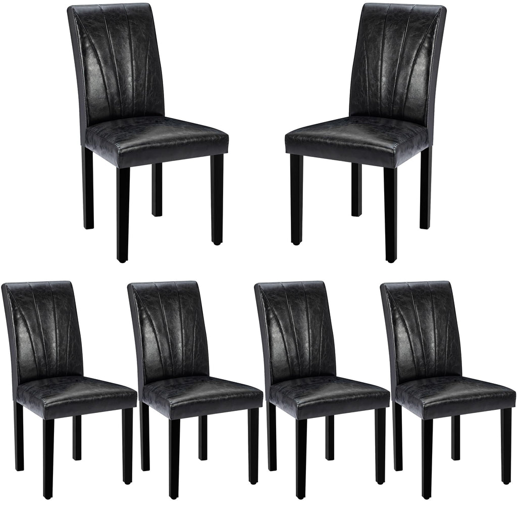 Black Upholstered Dining Chairs Set of 6 F461481
